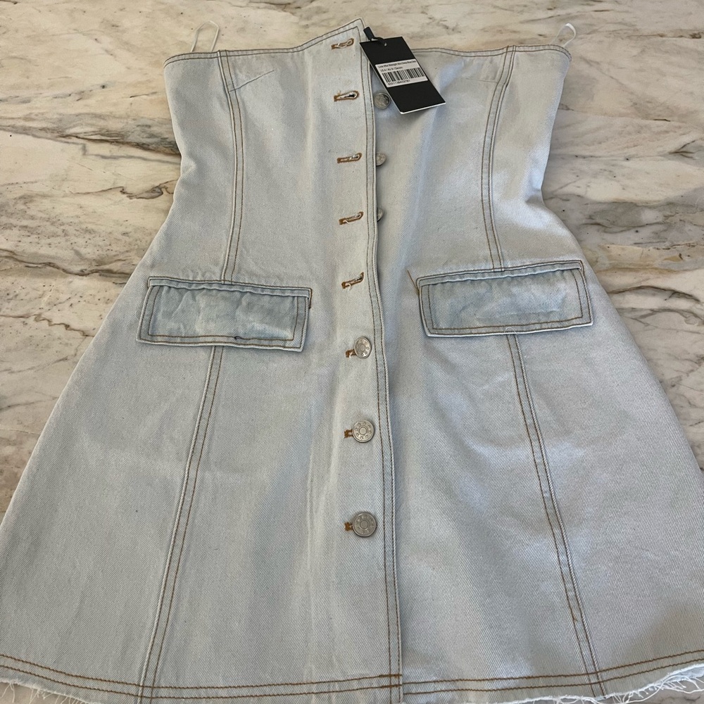 Denim Button-Down Dress